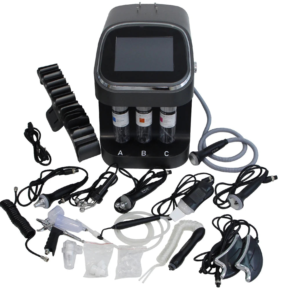 AOKO Multifunctional Facial Care Machine H202 Water Oxygen Hydrogen Hydra Machine 10 in 1 Deep Cleansing Skin Care For Home SPA Use