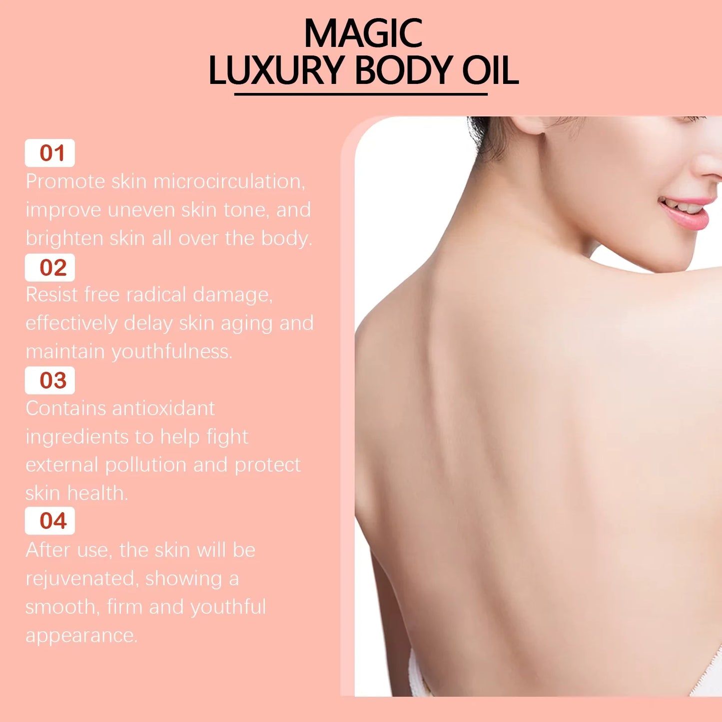 Firming Body Oil Moisturizing Skin Improve Dry Tighten Skin Barrier Repair Care Relax Body Massage Lifting Tighten Repair Smooth