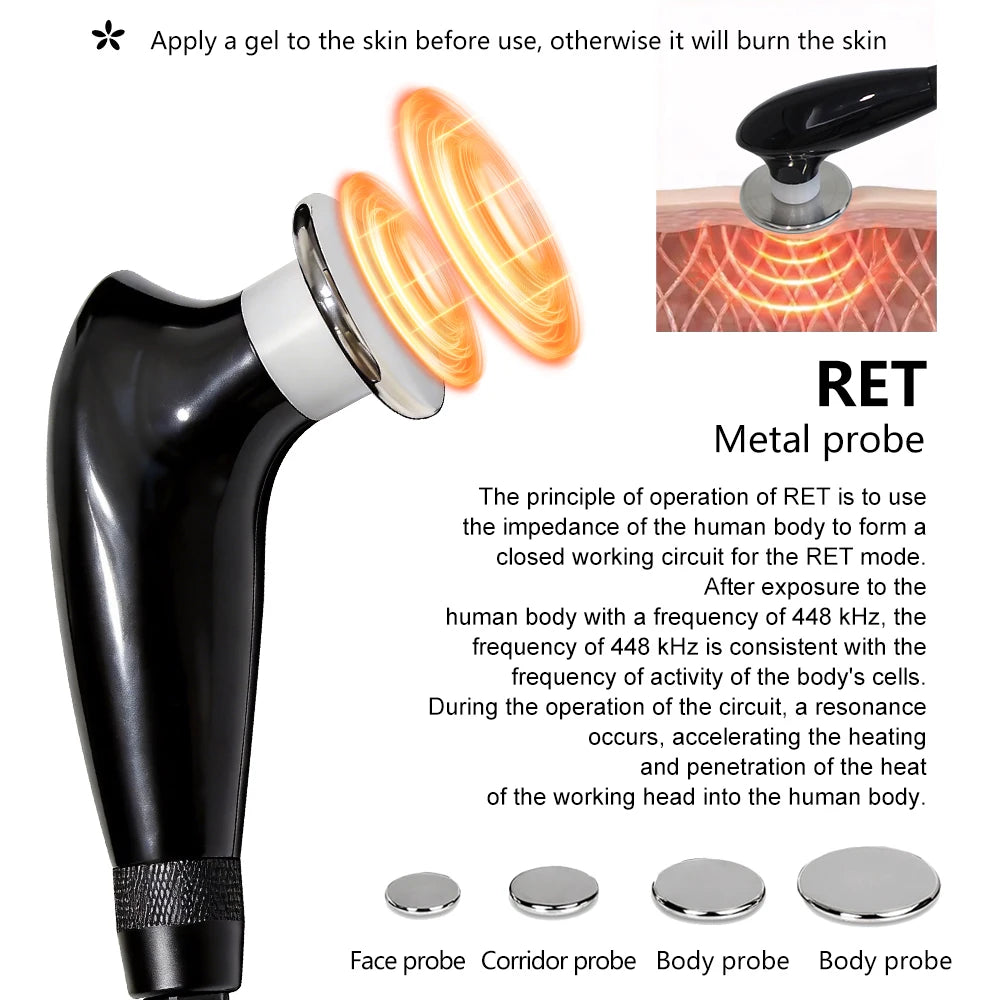 INDIBA 448Khz Thermal Therapy Technology Beauty Machine Body Care Face Lifting Relieve Pains Lose Weight SPA Device Skin Firming