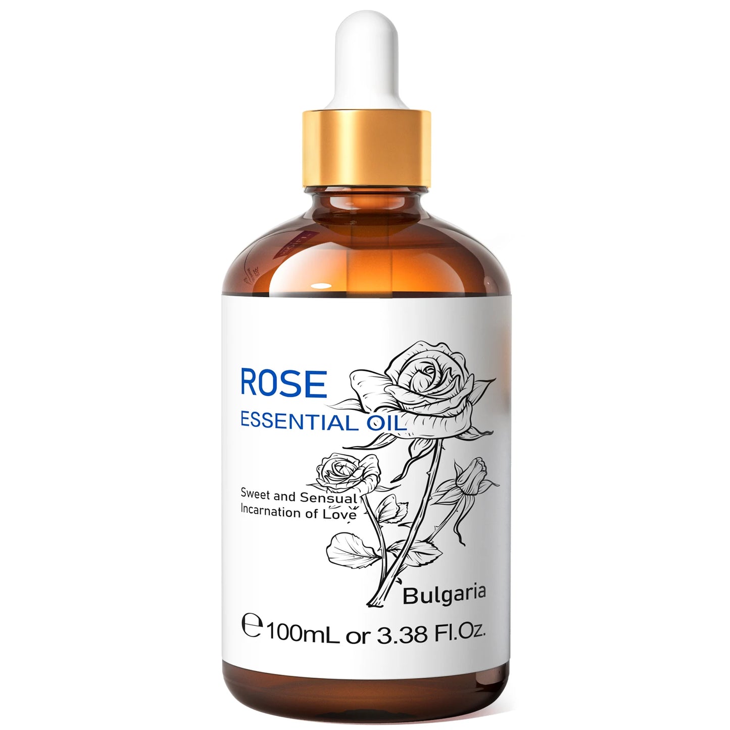 HIQILI 100ml Natural Essential Oil, Geranium/Tea Tree/Rosemary/Rose/Vanilla/Lavender/Peppermint, Used For Humidifiers/Diffusers