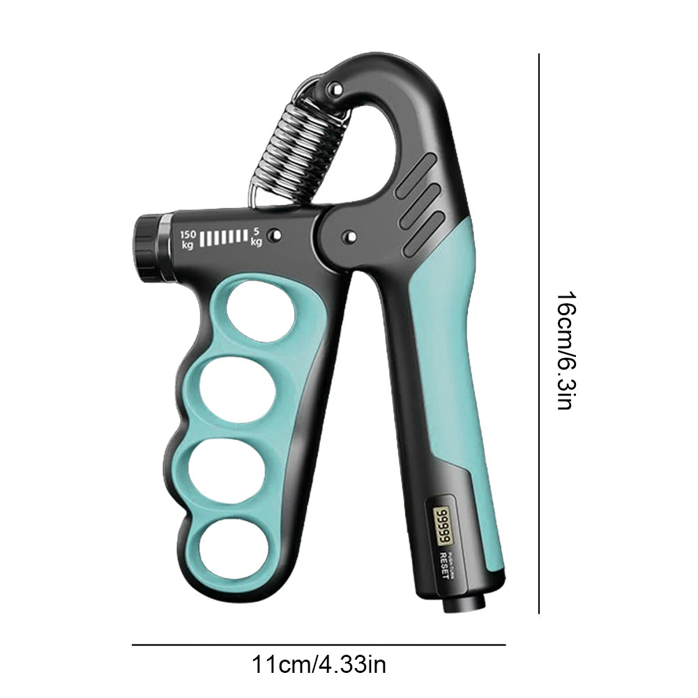 Hand Grip Strengthener 5-100Kg Adjustable Resistance Wrist Expander Anti Slip Ergonomic Hand Strength Exerciser with Counter