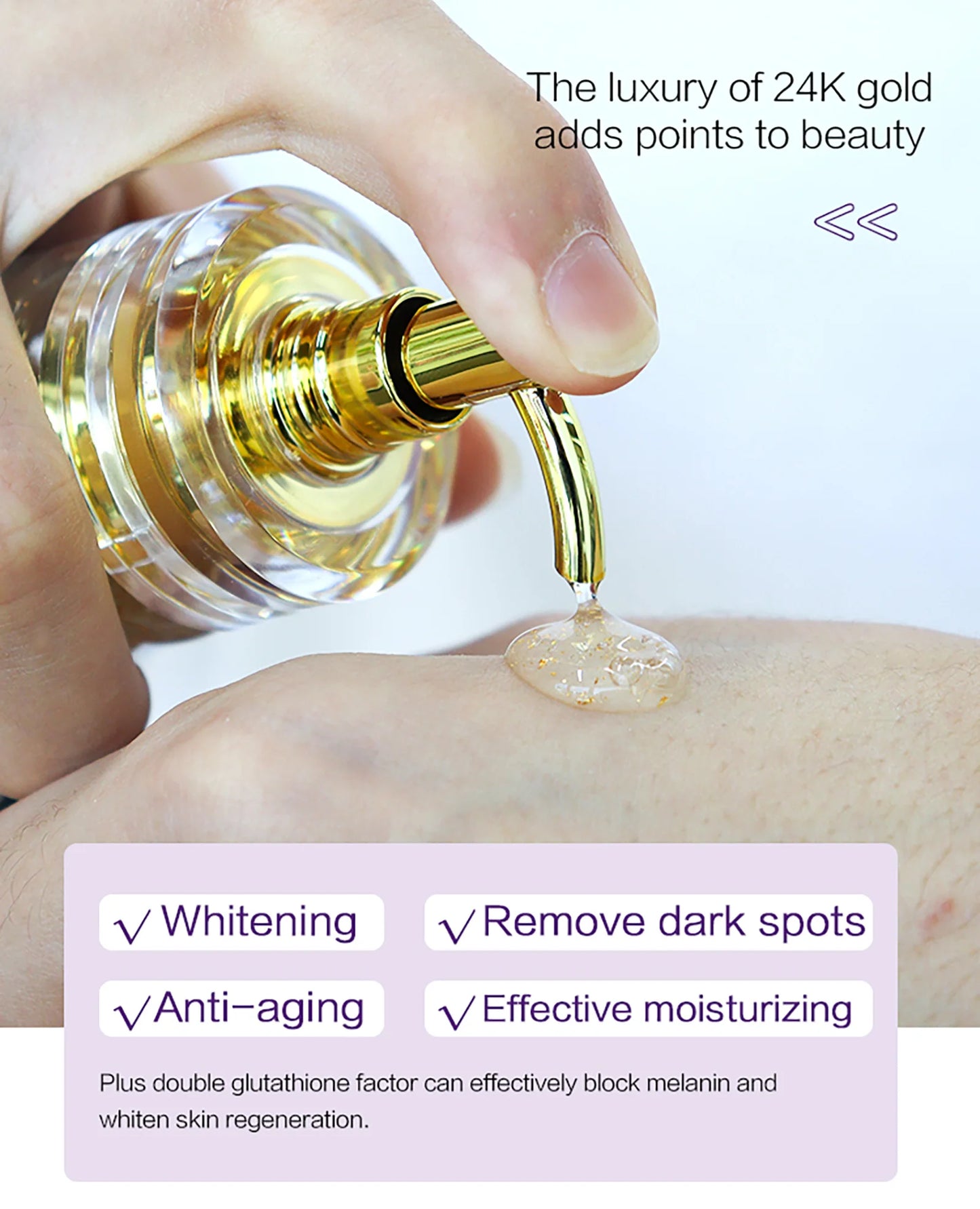 AILKE Glutathione PLUS Whitening Skin Care Set, Advanced Lightening Lotion, Moisturizes, Softens, Brighten Kit for Men, Women