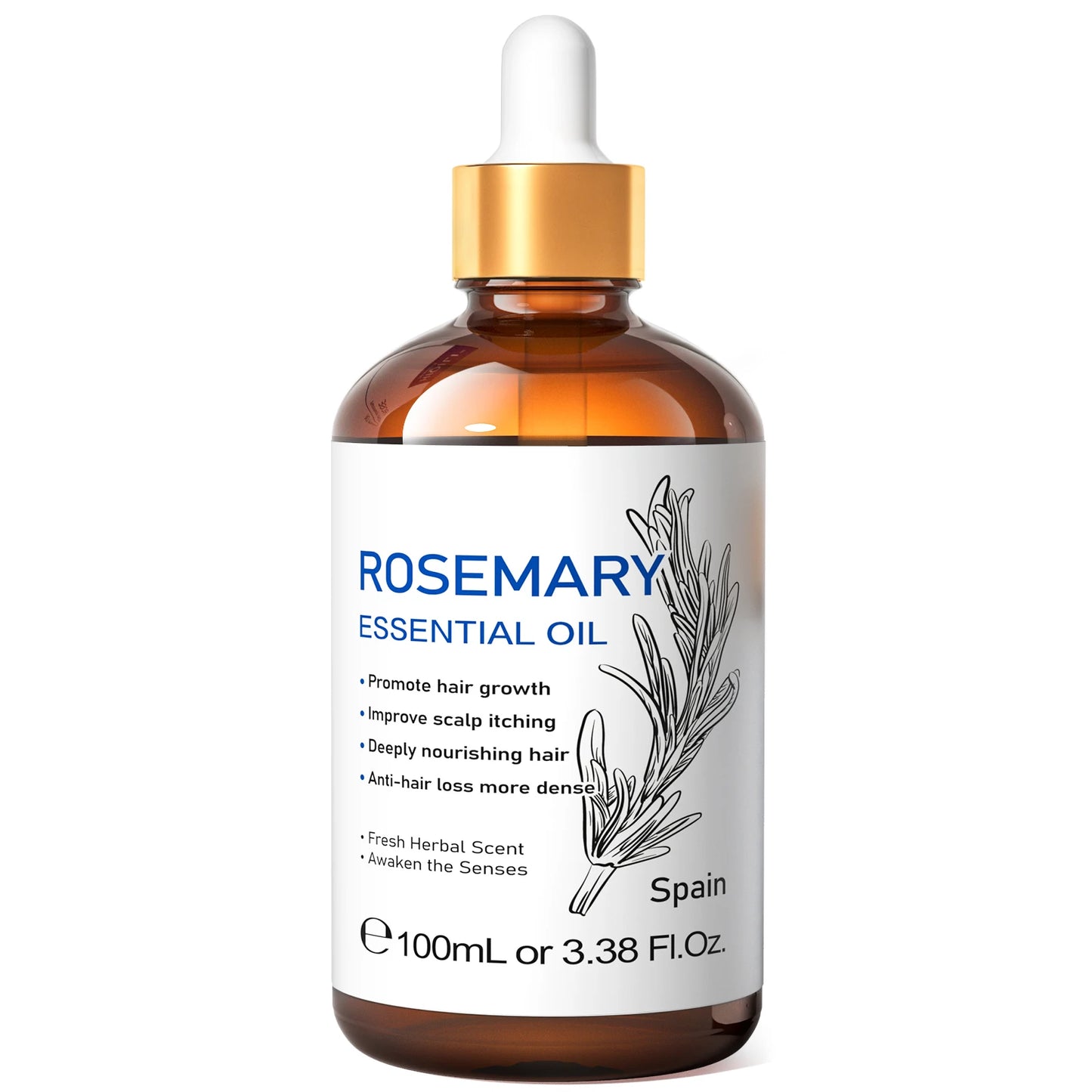 HIQILI 100ml Natural Essential Oil, Geranium/Tea Tree/Rosemary/Rose/Vanilla/Lavender/Peppermint, Used For Humidifiers/Diffusers